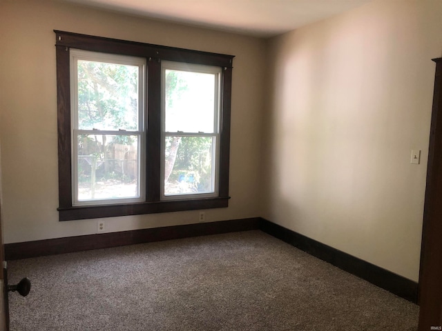 view of carpeted empty room