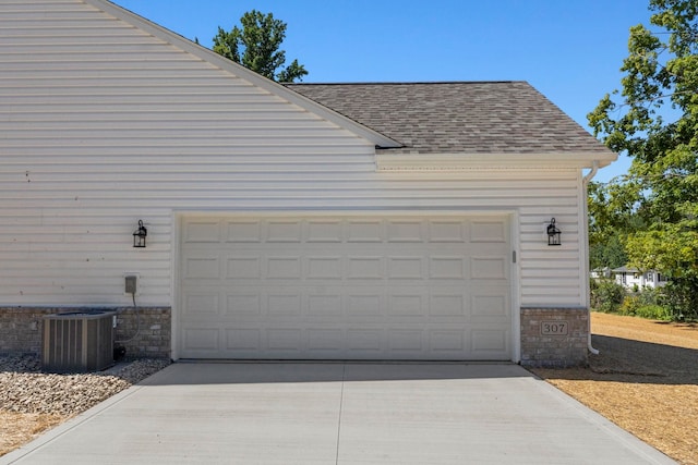 garage featuring cooling unit