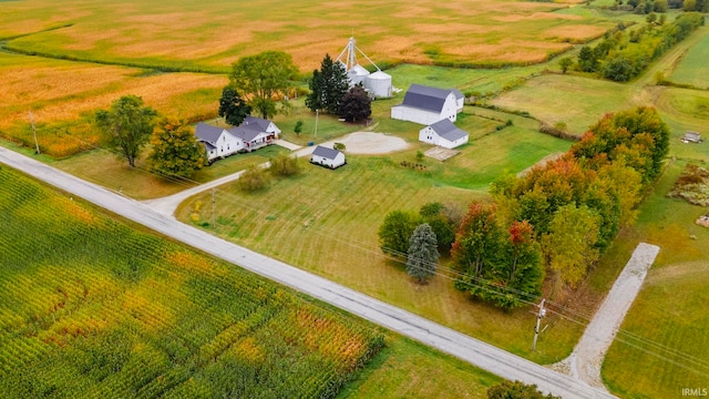 aerial view featuring a rural view