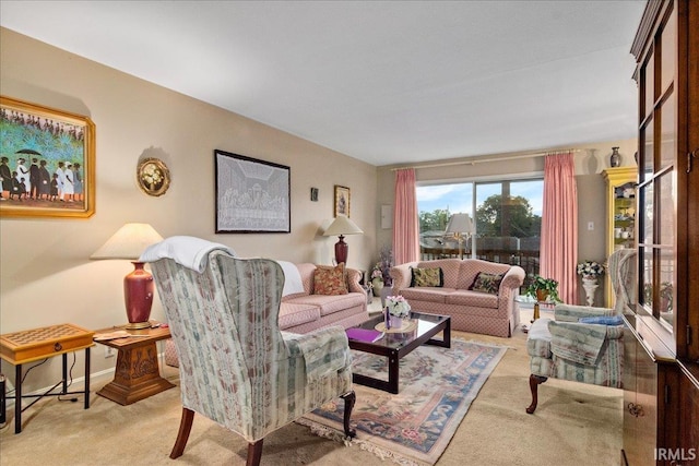 view of carpeted living room