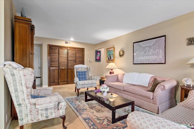 view of carpeted living room