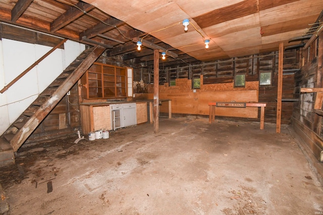 view of basement