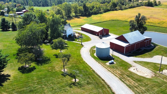 drone / aerial view featuring a rural view