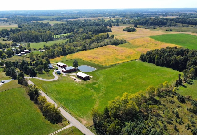 bird's eye view featuring a rural view