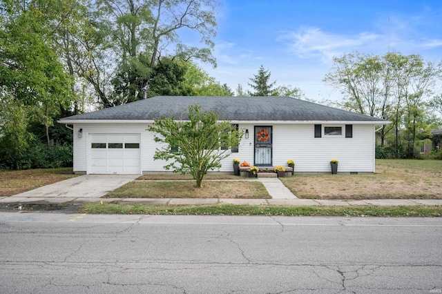 ranch-style home with a garage