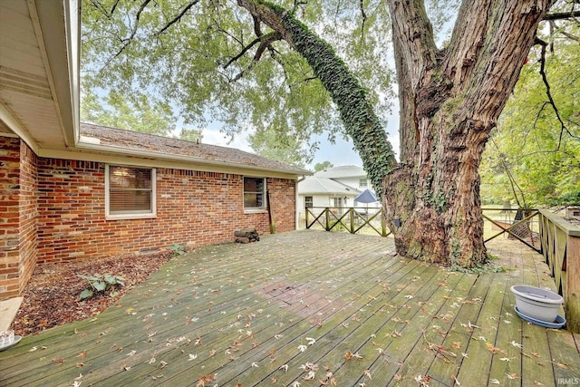 view of wooden terrace