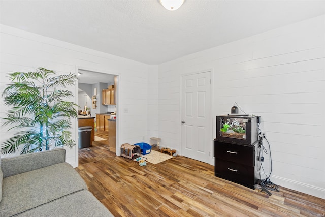 living room featuring hardwood / wood-style flooring