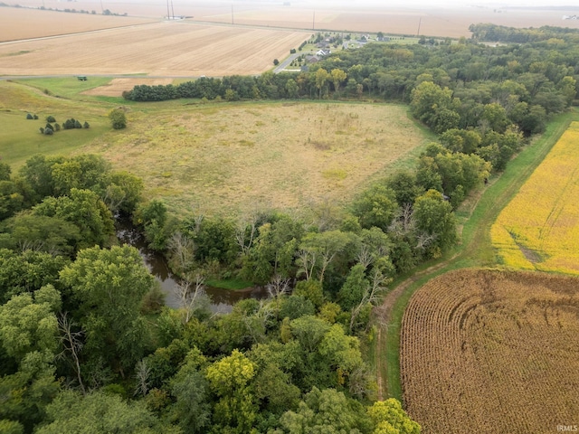 aerial view featuring a rural view