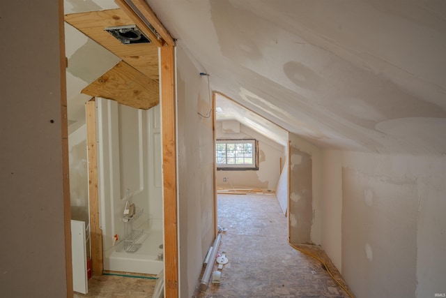 additional living space with lofted ceiling