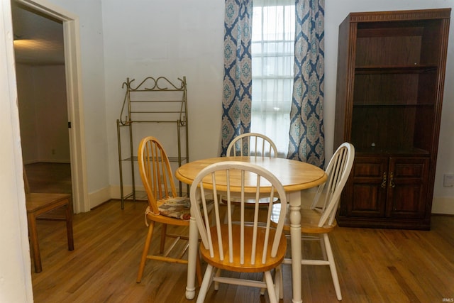 dining area featuring light hardwood / wood-style flooring