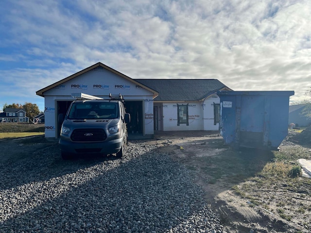 view of unfinished property