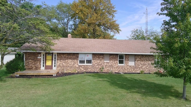 ranch-style house with a front yard