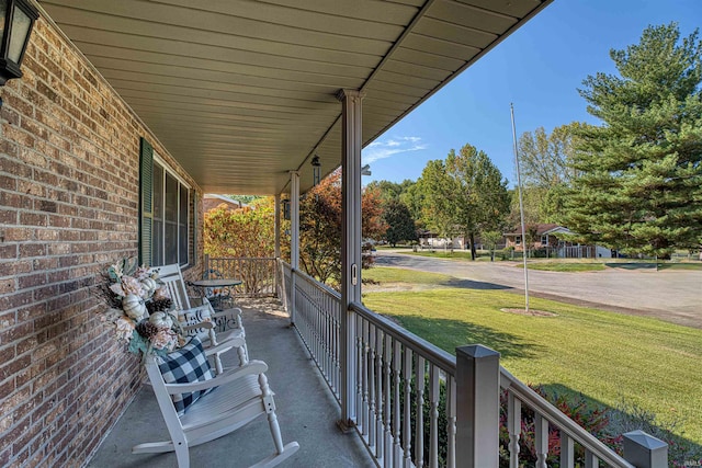 exterior space with a porch