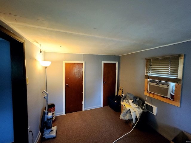 misc room featuring carpet and cooling unit