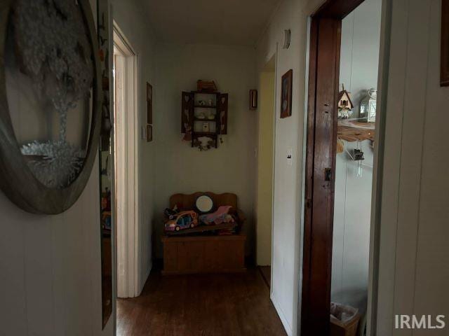 506 Meredith St, Washington, IN 47501 - corridor featuring wood finished floors