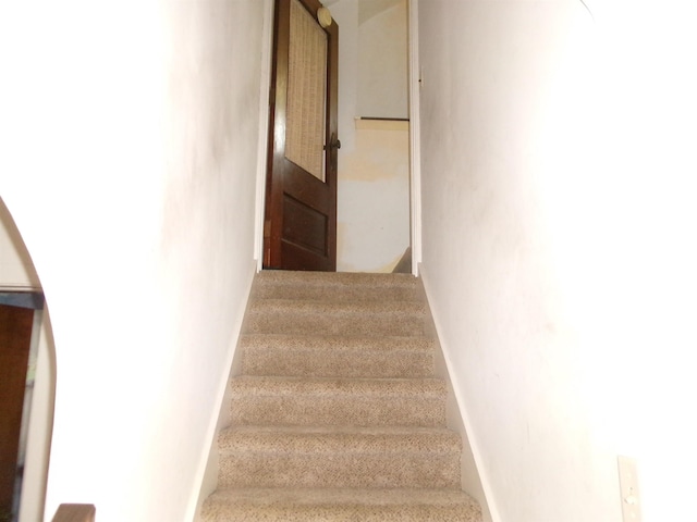 view of stairway