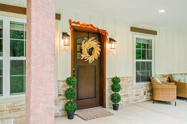 view of doorway to property