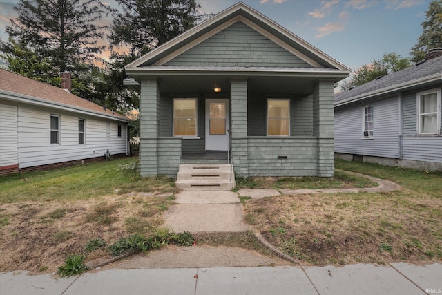 bungalow with a lawn