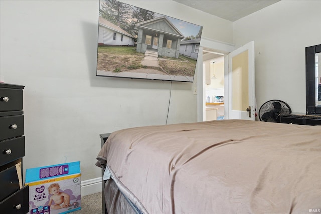 view of carpeted bedroom