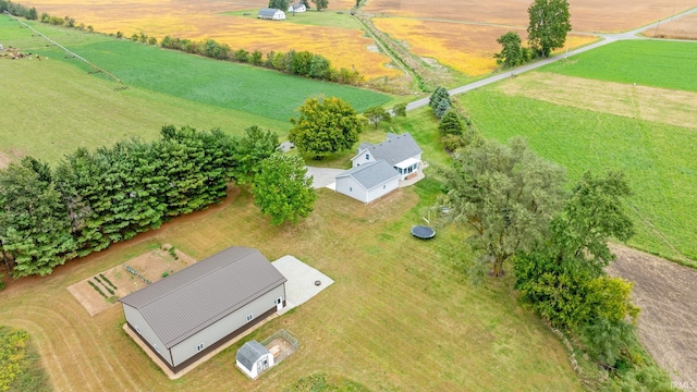 aerial view featuring a rural view