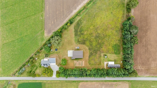 drone / aerial view with a rural view