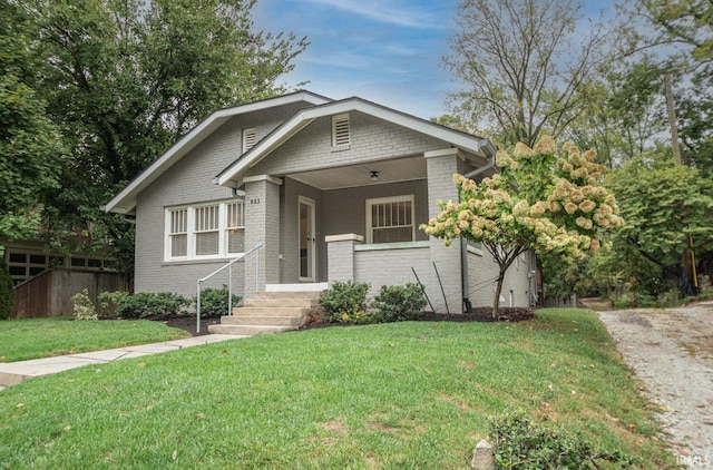 view of front of house with a front yard