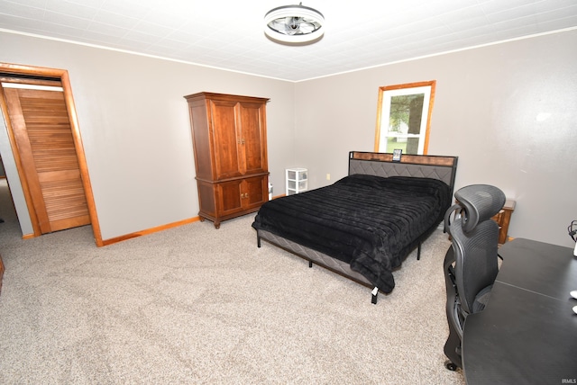 view of carpeted bedroom