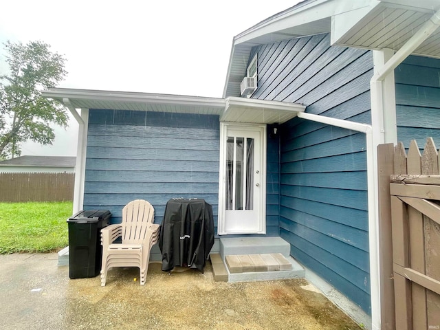 entrance to property with cooling unit