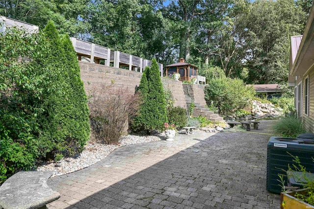 view of patio / terrace with central AC