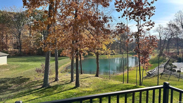 view of water feature