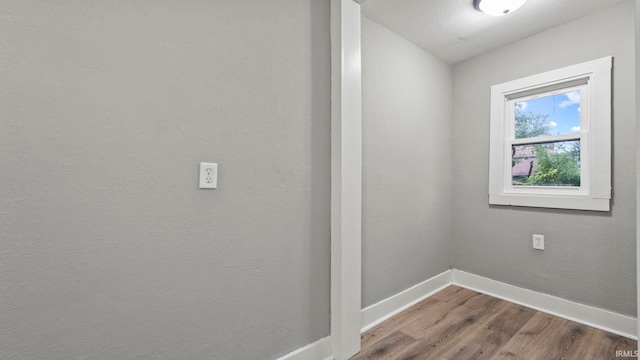 interior space with hardwood / wood-style floors