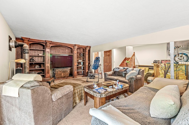 view of carpeted living room