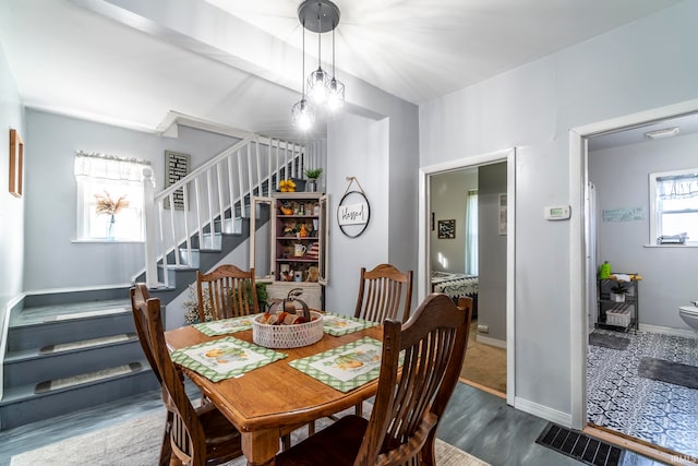 view of dining space