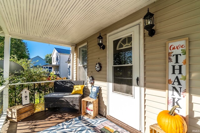 exterior space with covered porch