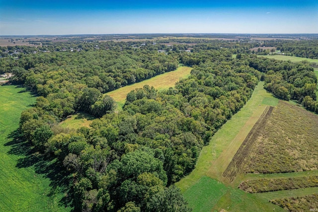 aerial view featuring a rural view