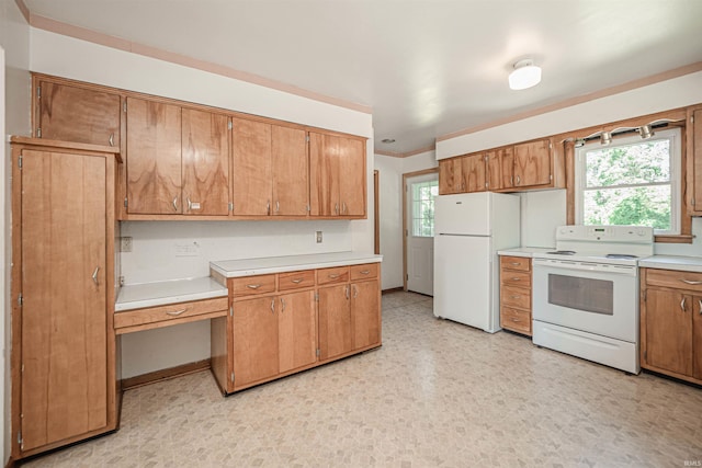 kitchen featuring white appliances