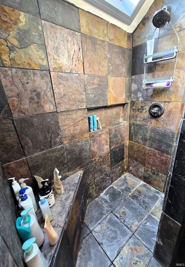 bathroom with walk in shower