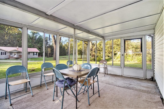 sunroom with a wealth of natural light