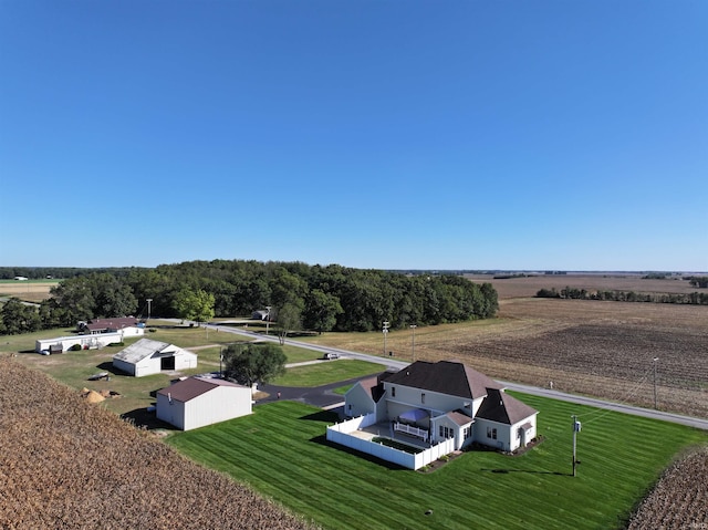 bird's eye view featuring a rural view