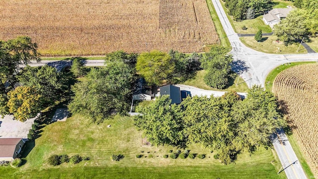 bird's eye view with a rural view