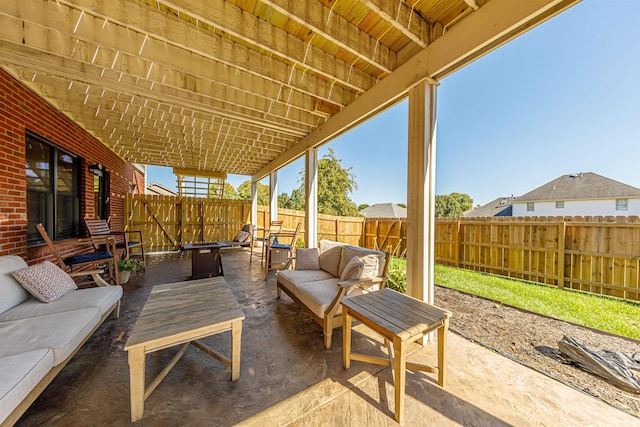 view of patio / terrace with outdoor lounge area