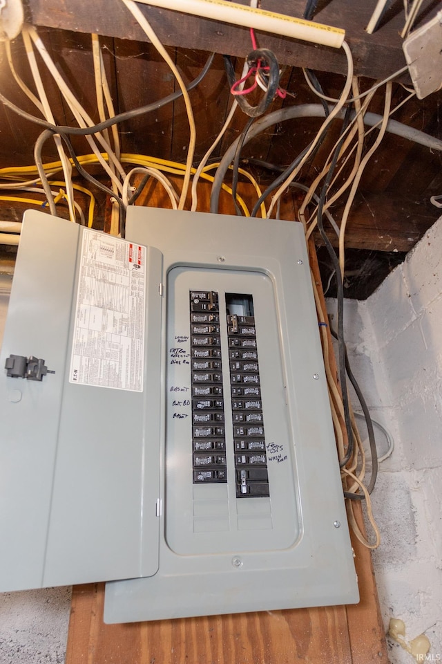 utility room featuring electric panel