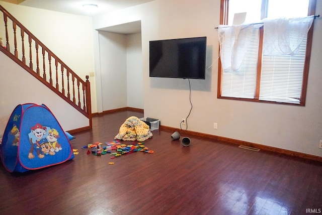 interior space featuring dark wood-type flooring