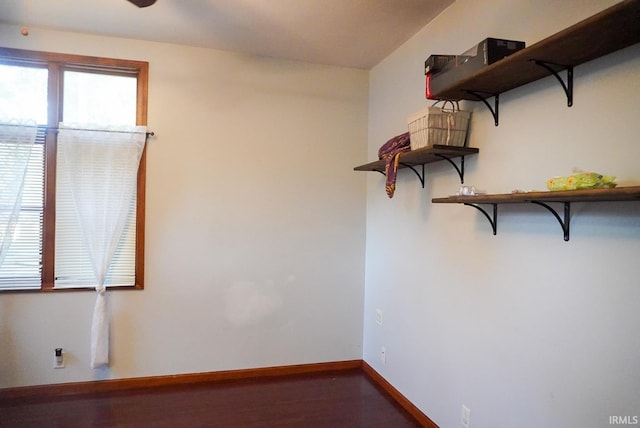 interior space featuring dark hardwood / wood-style floors