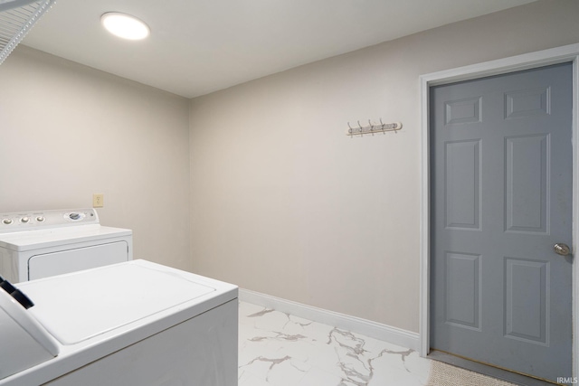 laundry area featuring washing machine and dryer