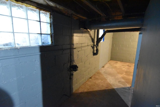 view of basement