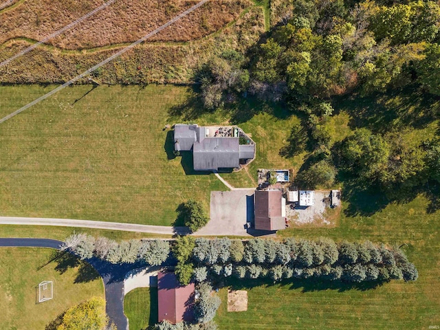 drone / aerial view featuring a rural view