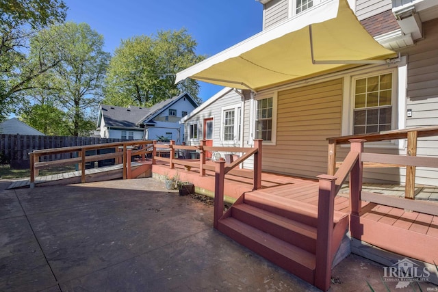 deck with a patio area