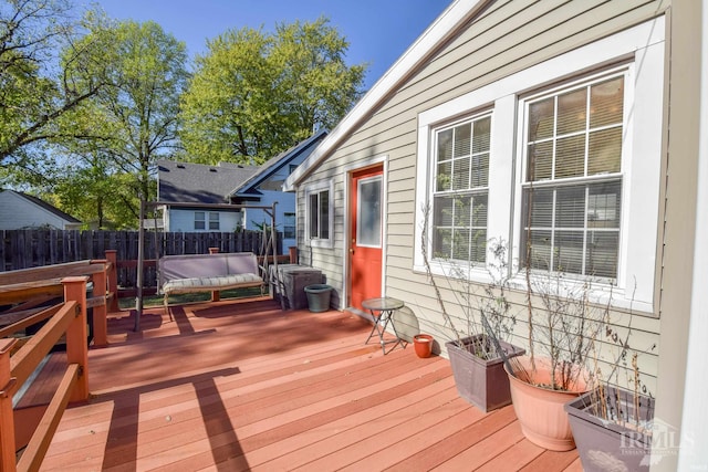 view of wooden deck