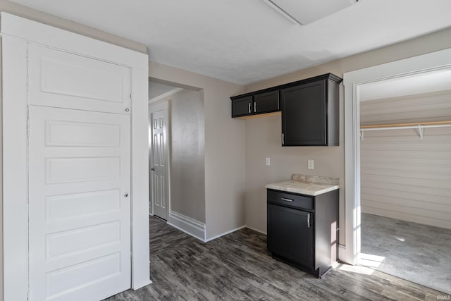 kitchen featuring dark wood-type flooring